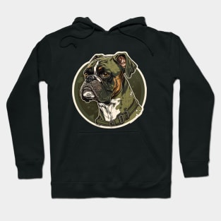 Boxer Dog Camouflage Motif Hoodie